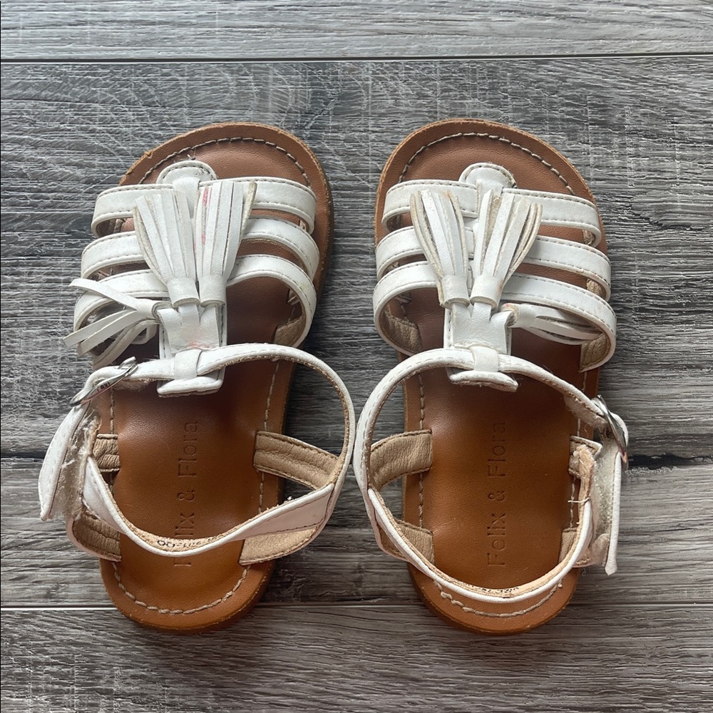Fox & Flora White Kids Sandals